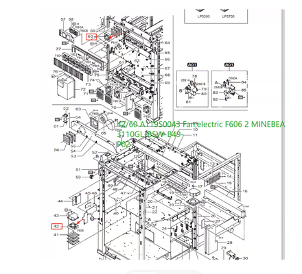 fan 119S0043 per gli accessori del pezzo meccanico di Minilab di frontiera 500/550/570 di Fuji fornitore