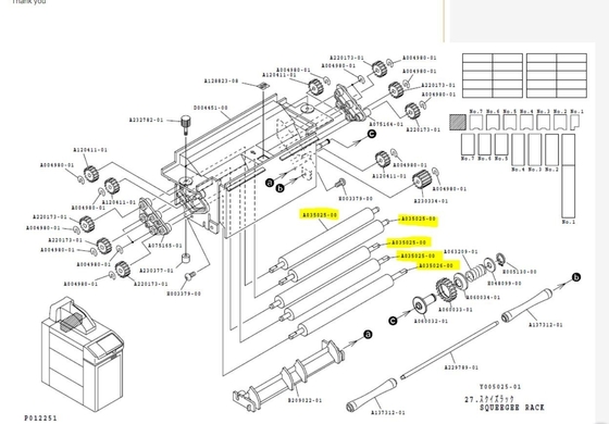 Rullo A035026 A035026 00 del seccatoio del pezzo di ricambio dell'unità di elaborazione del film di Noritsu V30 V50 Minilab fornitore